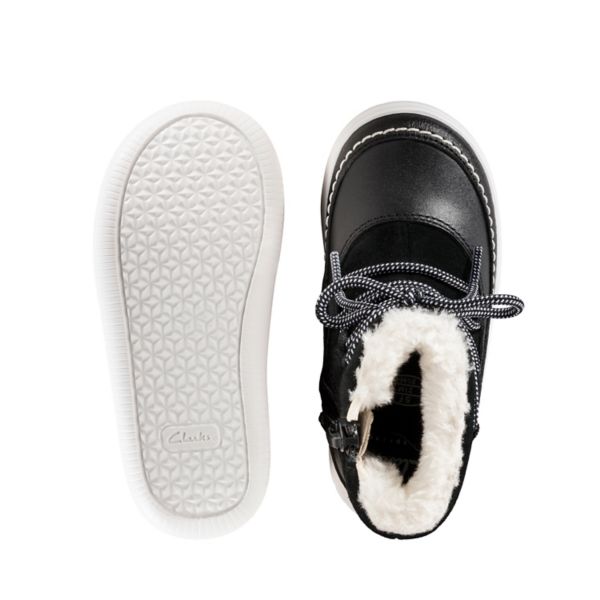 Clarks Girls Cloud Alpine Toddler Casual Shoes Black | CA-2945086